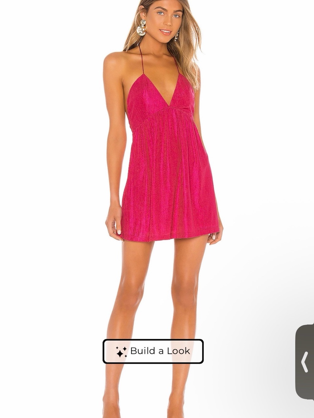 Superdown Margo Halter Shift Dress in Pink